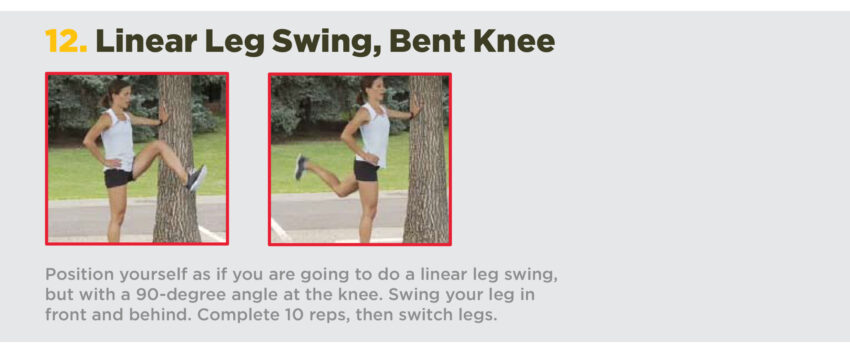 Linear Leg Swing Bent Knee
