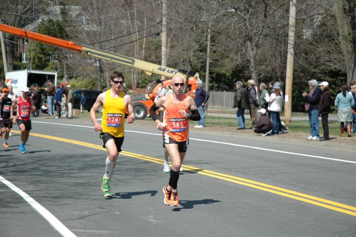 Steve Speirs running the 2011 Boston Marathon