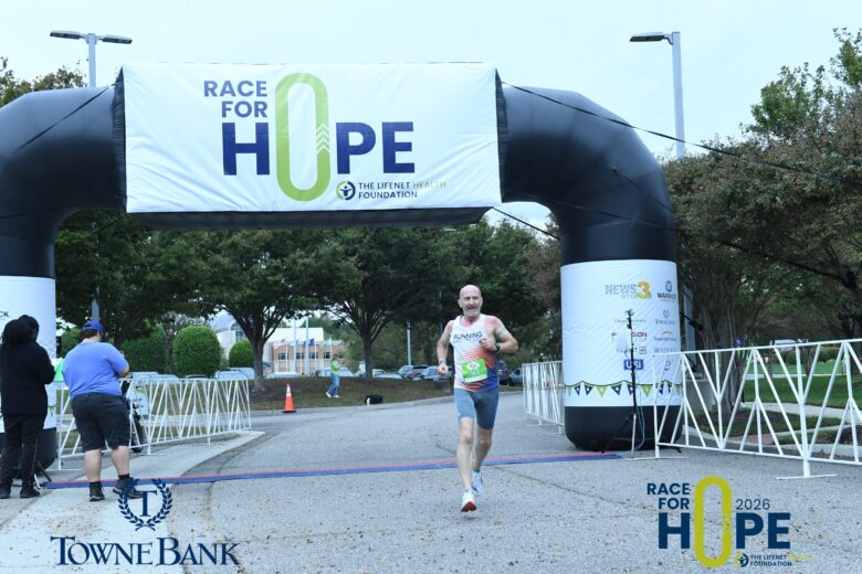 Finishing the 2026 Run for Hope 5K in Virginia Beach